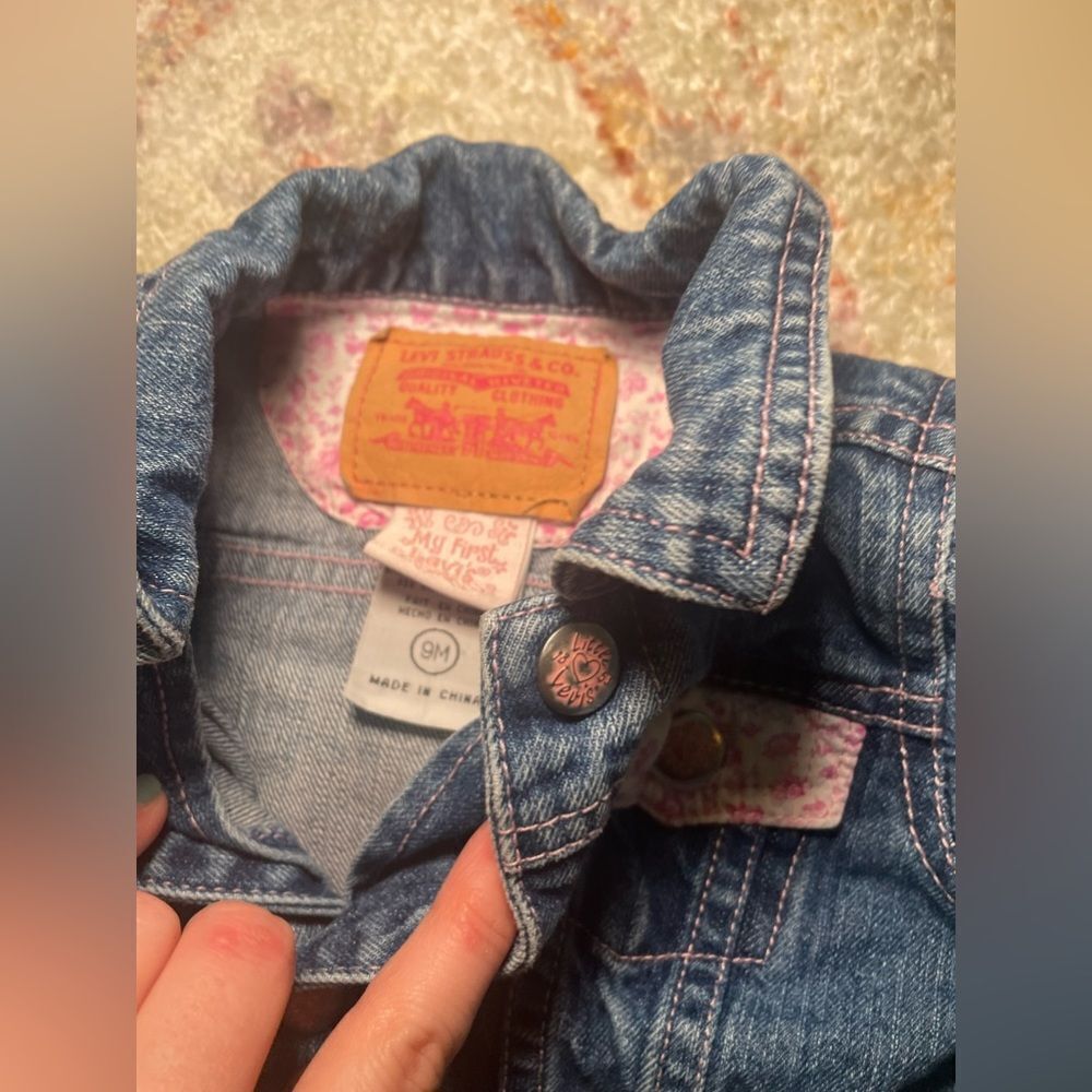 Levi’s Vintage Jean Jacket Button Down 9M girls PINk - Picture 7 of 7